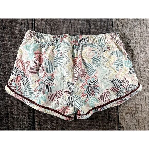 Prana Womens Size Large Floral Multicolor Drawstring Eyelet Lace Trim Shorts - Picture 4 of 6